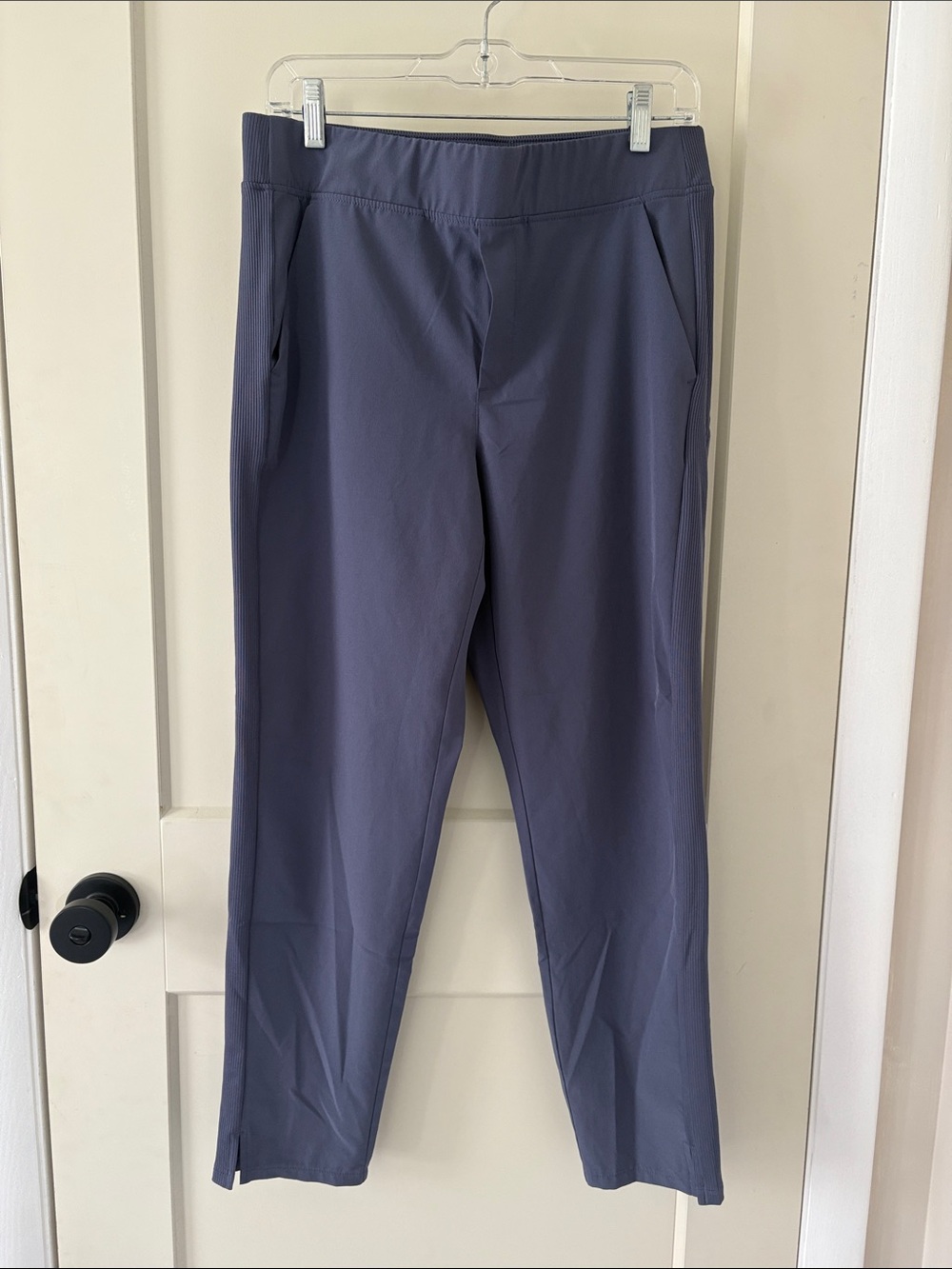 Straight-Leg Athletic/Leisure Pants in Slate Blue (Women)